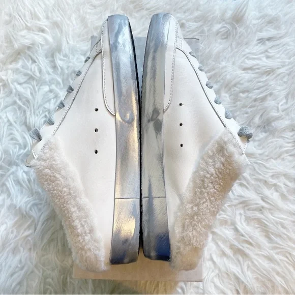 Golden Goose Superstar Sabot Shearling Sneaker White Silver Beige size 38 - Picture 15 of 15